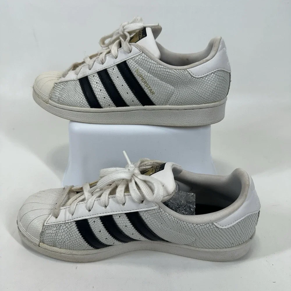 Adidas‎ Superstar Snakeskin Reptile Men's Size 7 White S76996 2016